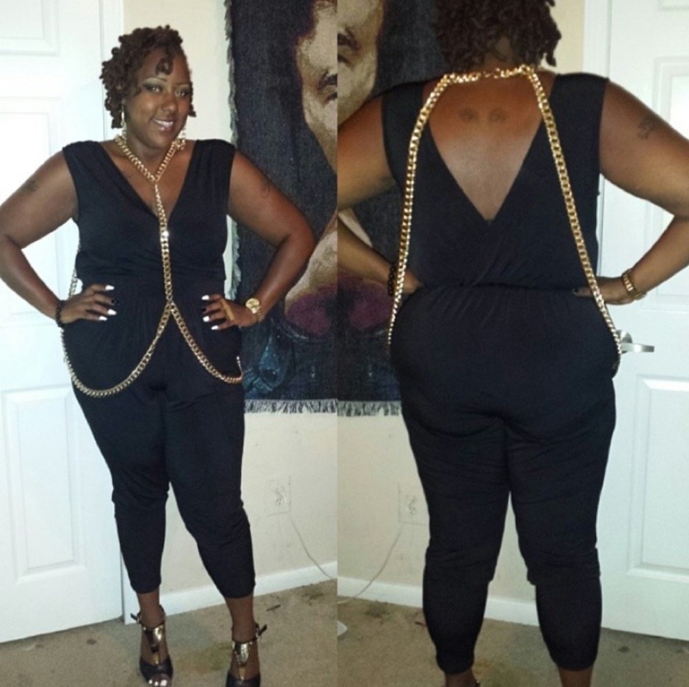 Gold Tone Body Chain Plus Size *free matching earrings - Picture 2 of 4